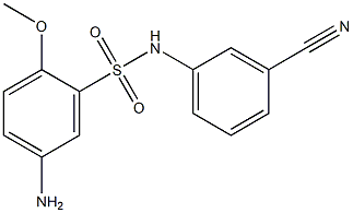 5-amino-N-(3-cyanophenyl)-2-methoxybenzene-1-sulfonamide 구조식 이미지