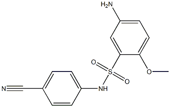 5-amino-N-(4-cyanophenyl)-2-methoxybenzene-1-sulfonamide 구조식 이미지