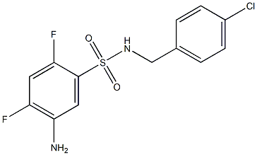5-amino-N-[(4-chlorophenyl)methyl]-2,4-difluorobenzene-1-sulfonamide Structure