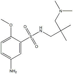 5-amino-N-{2-[(dimethylamino)methyl]-2-methylpropyl}-2-methoxybenzene-1-sulfonamide 구조식 이미지