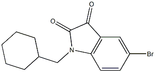 5-bromo-1-(cyclohexylmethyl)-2,3-dihydro-1H-indole-2,3-dione 구조식 이미지