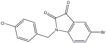 5-bromo-1-[(4-chlorophenyl)methyl]-2,3-dihydro-1H-indole-2,3-dione 구조식 이미지