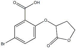 5-bromo-2-[(2-oxooxolan-3-yl)oxy]benzoic acid Structure