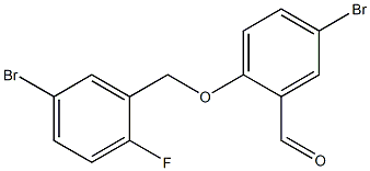 5-bromo-2-[(5-bromo-2-fluorophenyl)methoxy]benzaldehyde 구조식 이미지