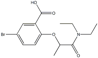 5-bromo-2-[1-(diethylcarbamoyl)ethoxy]benzoic acid Structure