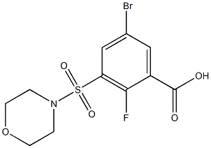 5-bromo-2-fluoro-3-(morpholin-4-ylsulfonyl)benzoic acid Structure