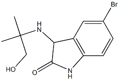 5-bromo-3-[(1-hydroxy-2-methylpropan-2-yl)amino]-2,3-dihydro-1H-indol-2-one 구조식 이미지