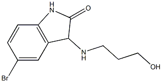 5-bromo-3-[(3-hydroxypropyl)amino]-2,3-dihydro-1H-indol-2-one 구조식 이미지