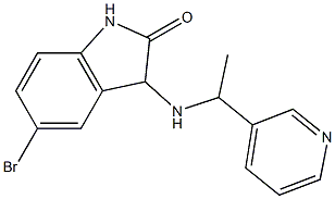 5-bromo-3-{[1-(pyridin-3-yl)ethyl]amino}-2,3-dihydro-1H-indol-2-one 구조식 이미지