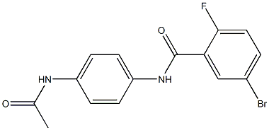 5-bromo-N-(4-acetamidophenyl)-2-fluorobenzamide 구조식 이미지