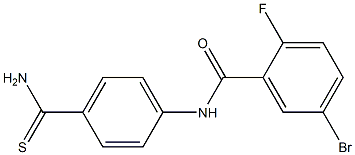 5-bromo-N-(4-carbamothioylphenyl)-2-fluorobenzamide Structure