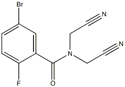 5-bromo-N,N-bis(cyanomethyl)-2-fluorobenzamide 구조식 이미지