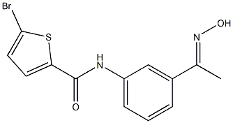 5-bromo-N-{3-[(1E)-N-hydroxyethanimidoyl]phenyl}thiophene-2-carboxamide 구조식 이미지