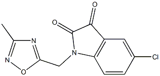 5-chloro-1-[(3-methyl-1,2,4-oxadiazol-5-yl)methyl]-2,3-dihydro-1H-indole-2,3-dione Structure
