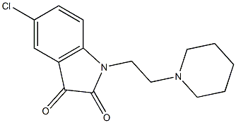 5-chloro-1-[2-(piperidin-1-yl)ethyl]-2,3-dihydro-1H-indole-2,3-dione Structure