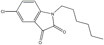 5-chloro-1-hexyl-2,3-dihydro-1H-indole-2,3-dione Structure