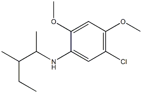 5-chloro-2,4-dimethoxy-N-(3-methylpentan-2-yl)aniline Structure