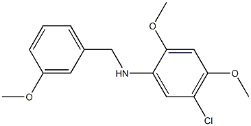 5-chloro-2,4-dimethoxy-N-[(3-methoxyphenyl)methyl]aniline 구조식 이미지