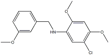 5-chloro-2,4-dimethoxy-N-[(3-methoxyphenyl)methyl]aniline Structure