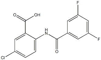 5-chloro-2-[(3,5-difluorobenzene)amido]benzoic acid Structure