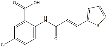 5-chloro-2-[3-(thiophen-2-yl)prop-2-enamido]benzoic acid Structure