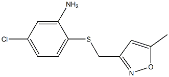 5-chloro-2-{[(5-methyl-1,2-oxazol-3-yl)methyl]sulfanyl}aniline 구조식 이미지