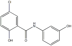 5-chloro-2-hydroxy-N-(3-hydroxyphenyl)benzamide 구조식 이미지