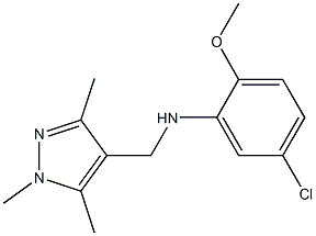 5-chloro-2-methoxy-N-[(1,3,5-trimethyl-1H-pyrazol-4-yl)methyl]aniline Structure