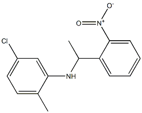 5-chloro-2-methyl-N-[1-(2-nitrophenyl)ethyl]aniline Structure