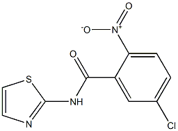 5-chloro-2-nitro-N-(1,3-thiazol-2-yl)benzamide 구조식 이미지