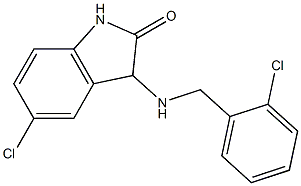 5-chloro-3-{[(2-chlorophenyl)methyl]amino}-2,3-dihydro-1H-indol-2-one Structure