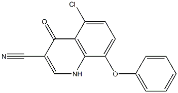 5-chloro-4-oxo-8-phenoxy-1,4-dihydroquinoline-3-carbonitrile Structure