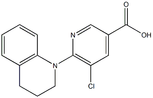 5-chloro-6-(1,2,3,4-tetrahydroquinolin-1-yl)pyridine-3-carboxylic acid Structure