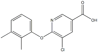 5-chloro-6-(2,3-dimethylphenoxy)pyridine-3-carboxylic acid 구조식 이미지