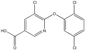 5-chloro-6-(2,5-dichlorophenoxy)pyridine-3-carboxylic acid Structure