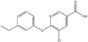 5-chloro-6-(3-ethylphenoxy)pyridine-3-carboxylic acid 구조식 이미지