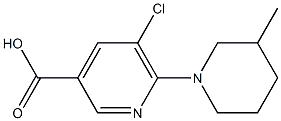 5-chloro-6-(3-methylpiperidin-1-yl)pyridine-3-carboxylic acid 구조식 이미지