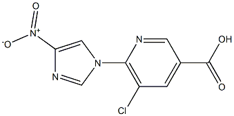 5-chloro-6-(4-nitro-1H-imidazol-1-yl)pyridine-3-carboxylic acid 구조식 이미지