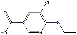 5-chloro-6-(ethylsulfanyl)pyridine-3-carboxylic acid 구조식 이미지