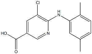 5-chloro-6-[(2,5-dimethylphenyl)amino]pyridine-3-carboxylic acid 구조식 이미지