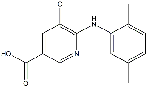 5-chloro-6-[(2,5-dimethylphenyl)amino]pyridine-3-carboxylic acid Structure