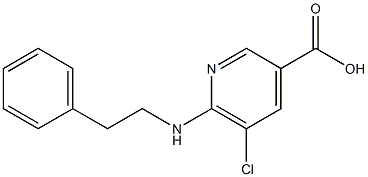 5-chloro-6-[(2-phenylethyl)amino]pyridine-3-carboxylic acid 구조식 이미지