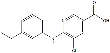 5-chloro-6-[(3-ethylphenyl)amino]pyridine-3-carboxylic acid Structure