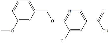 5-chloro-6-[(3-methoxybenzyl)oxy]nicotinic acid 구조식 이미지
