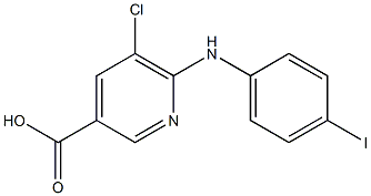 5-chloro-6-[(4-iodophenyl)amino]pyridine-3-carboxylic acid Structure