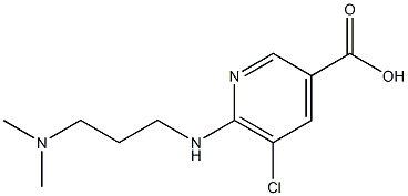 5-chloro-6-{[3-(dimethylamino)propyl]amino}pyridine-3-carboxylic acid Structure