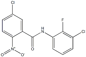 5-chloro-N-(3-chloro-2-fluorophenyl)-2-nitrobenzamide 구조식 이미지