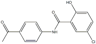 5-chloro-N-(4-acetylphenyl)-2-hydroxybenzamide 구조식 이미지