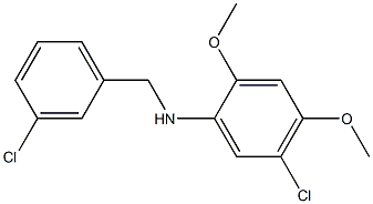 5-chloro-N-[(3-chlorophenyl)methyl]-2,4-dimethoxyaniline Structure