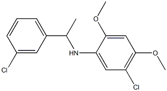 5-chloro-N-[1-(3-chlorophenyl)ethyl]-2,4-dimethoxyaniline 구조식 이미지